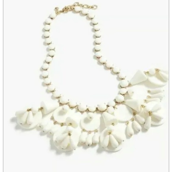 J. Crew Jewelry - NWT J CREW GEOMETRIC BIB DUSTY IVORY NECKLACE